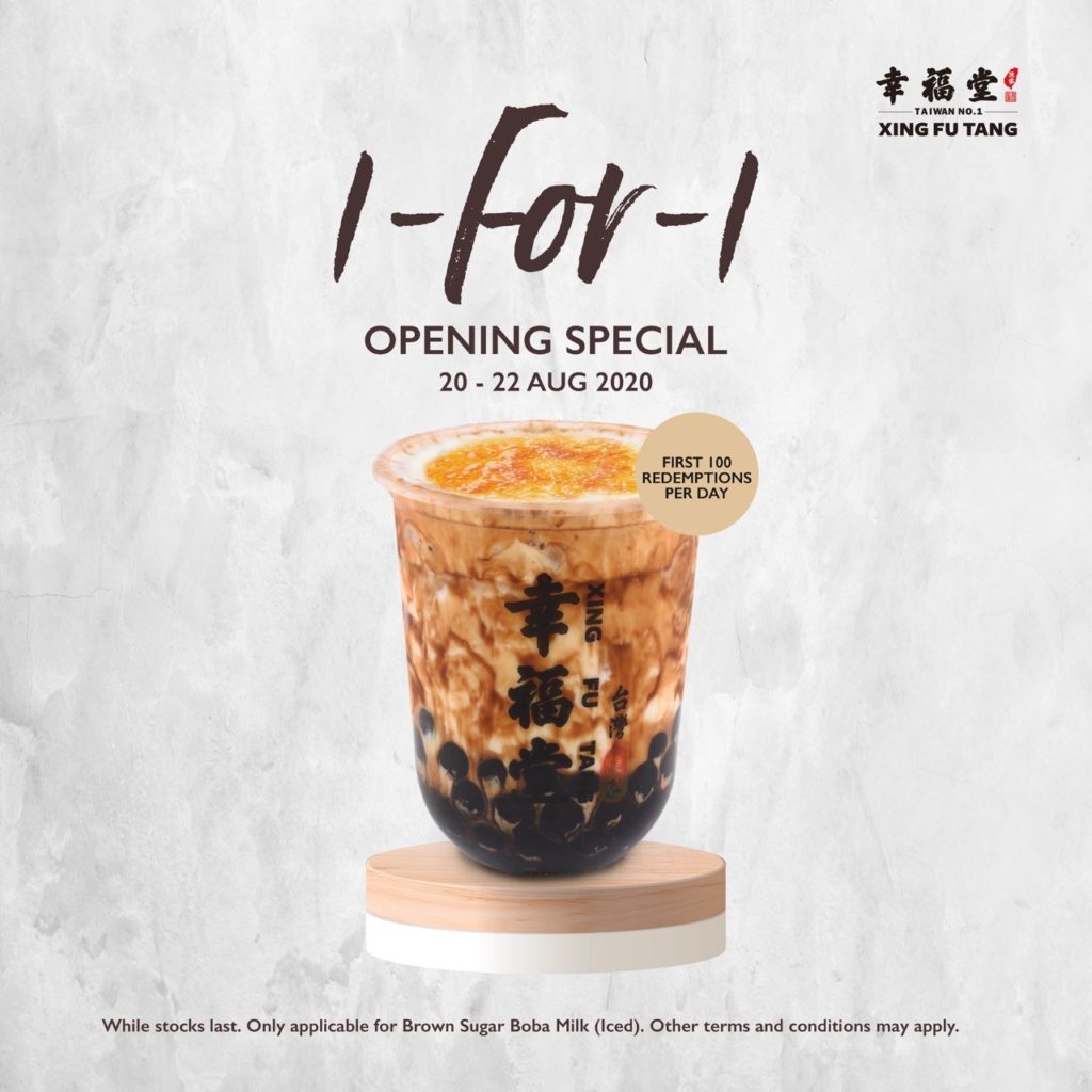 1-FOR-1 BROWN SUGAR BOBA MILK GRAND OPENING BUKIT MERAH OUTLET | Why Not Deals 1