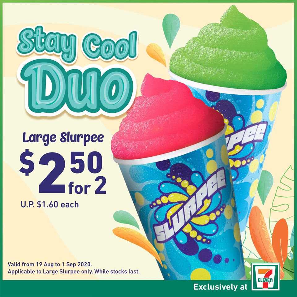 7-Eleven Singapore 2 Large Slurpee For $2.50 Promotion ends 1 Sep 2020 | Why Not Deals