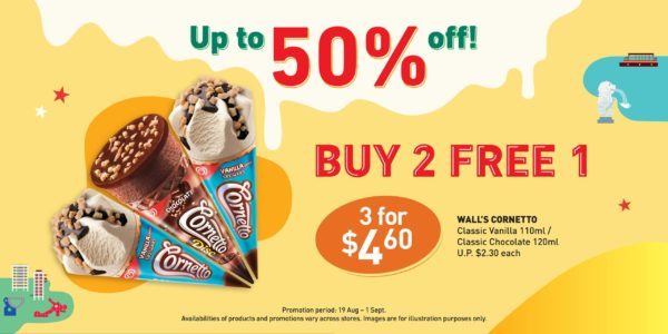 7-Eleven Singapore Up to 50% Off Ice Cream Delights Promotion ends 1 Sep 2020