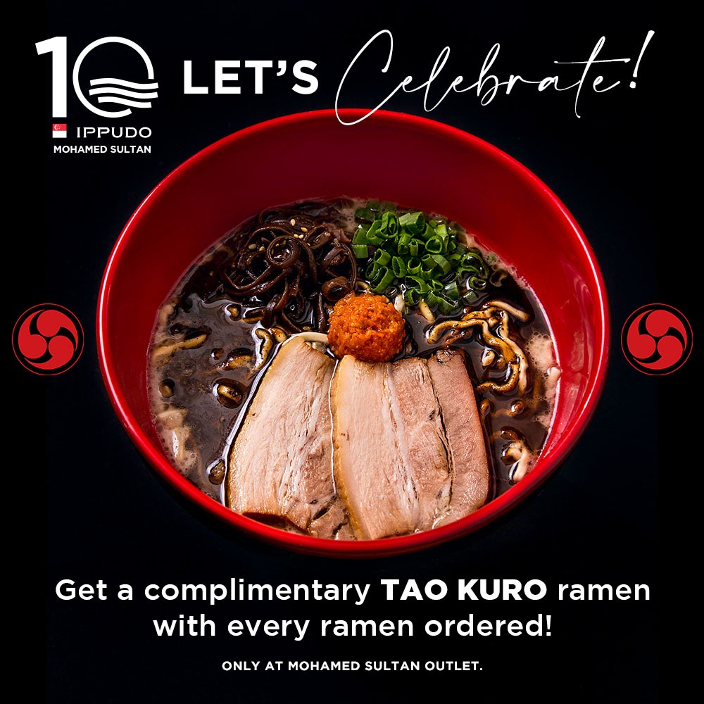 FREE IPPUDO Tao Kuro Ramen with Any Ramen Order at Mohamed Sultan (15 August 2020) | Why Not Deals 1