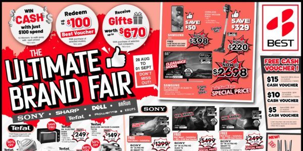 BEST Denki Singapore Ultimate Brand Fair Is Happening From 28 Aug – 01 Sep 2020