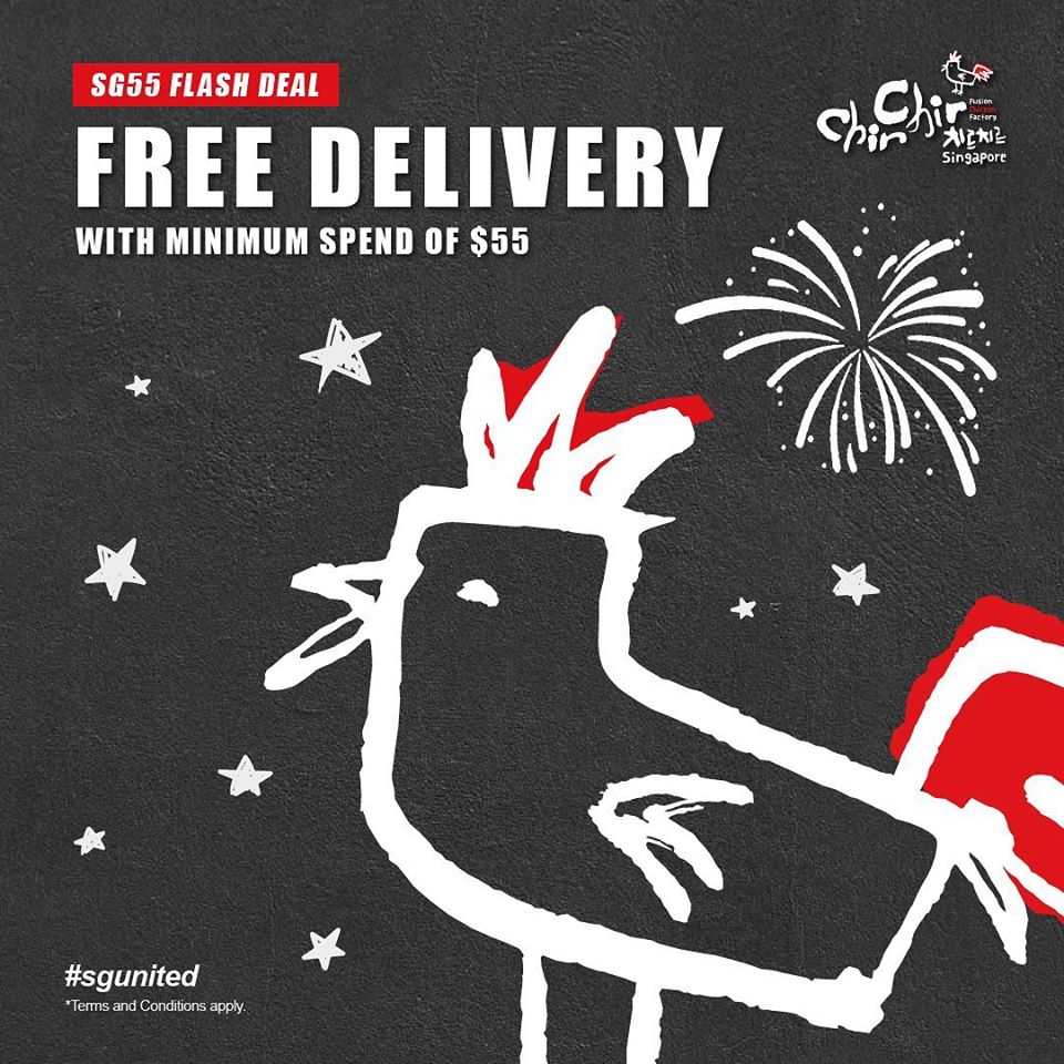 Chir Chir Singapore SG55 Flash Deal FREE Delivery National Day Promotion 5-18 Aug 2020 | Why Not Deals