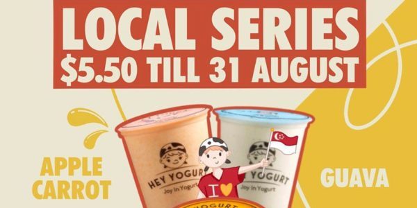 Hey Yogurt SG $5.50 Drinks National Day Promotion ends 31 Aug 2020