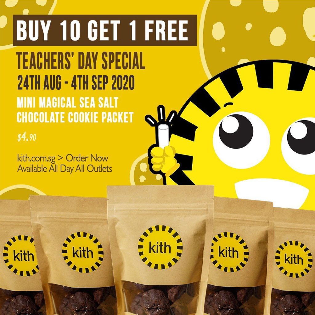 Kith Café Singapore Buy 10 Get 1 FREE Teachers' Day Special Promotion ends 4 Sep 2020 | Why Not Deals