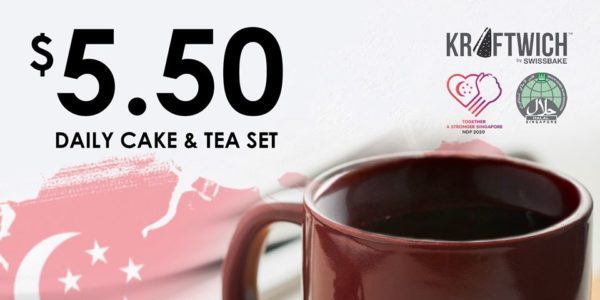 Kraftwich SG $5.50 Daily Cake & Tea Set National Day Promotion 1-31 Aug 2020