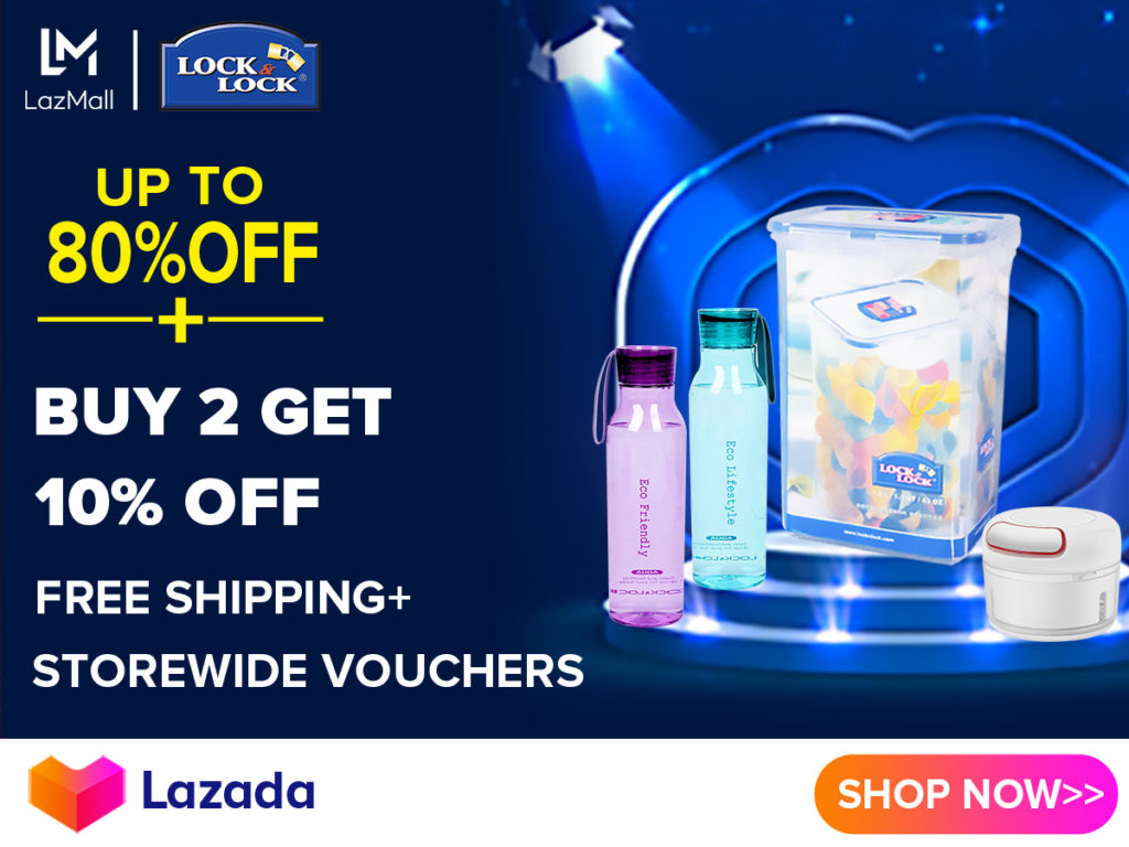 LOCK & LOCK SG Buy 2 GET 10% OFF & Up To 80% Off Promotion on Lazada | Why Not Deals