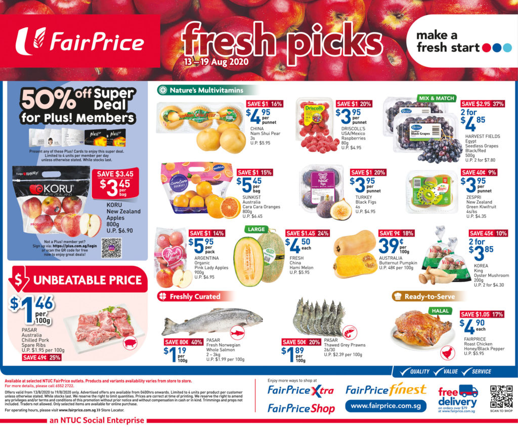 NTUC FairPrice SG Your Weekly Saver Promotions 13-19 Aug 2020 | Why Not Deals 2
