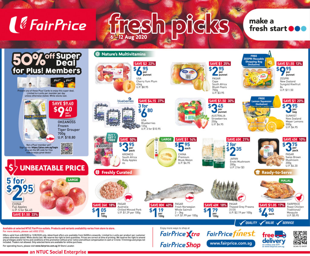 NTUC FairPrice SG Your Weekly Saver Promotions 6-12 Aug 2020 | Why Not Deals 2