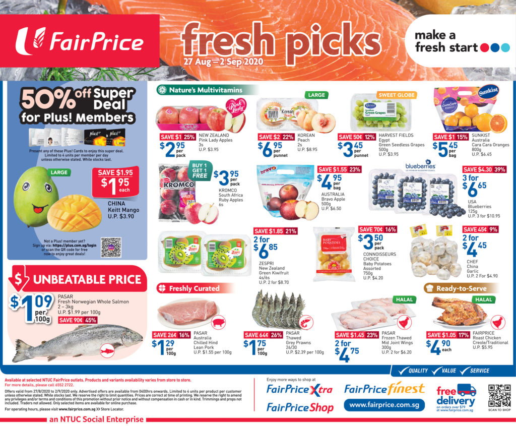 NTUC FairPrice Singapore Your Weekly Saver Promotions 27 Aug - 2 Sep 2020 | Why Not Deals 2