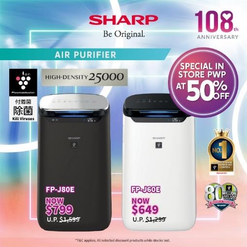 Sharp Celebrates 108 Anniversary by Giving Out Up To $17,000 OFF Sharp Products from now till 30 Sep | Why Not Deals 3