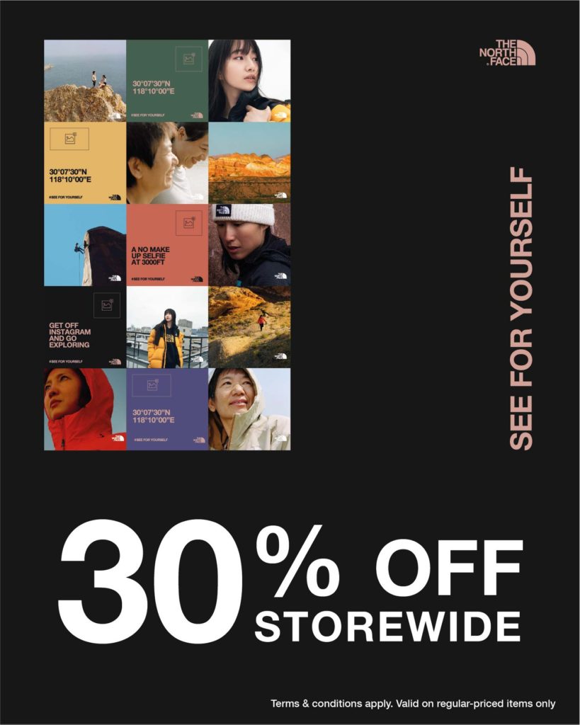 The North Face Singapore Extended Sale Season With Storewide 30% Off Promotion ends 13 Sep 2020 | Why Not Deals