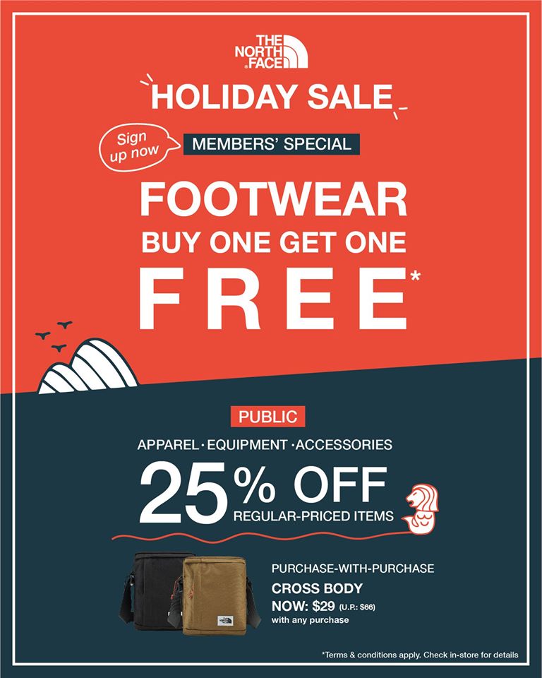 The North Face Singapore Holiday Sale 25% Off Regular-Priced Items Promotion ends 10 Aug 2020 | Why Not Deals