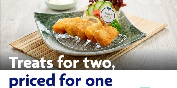 1 for 1 Shokubutsu Fish Nuggets at Sushi Tei when you dine on weekends with your UOB card