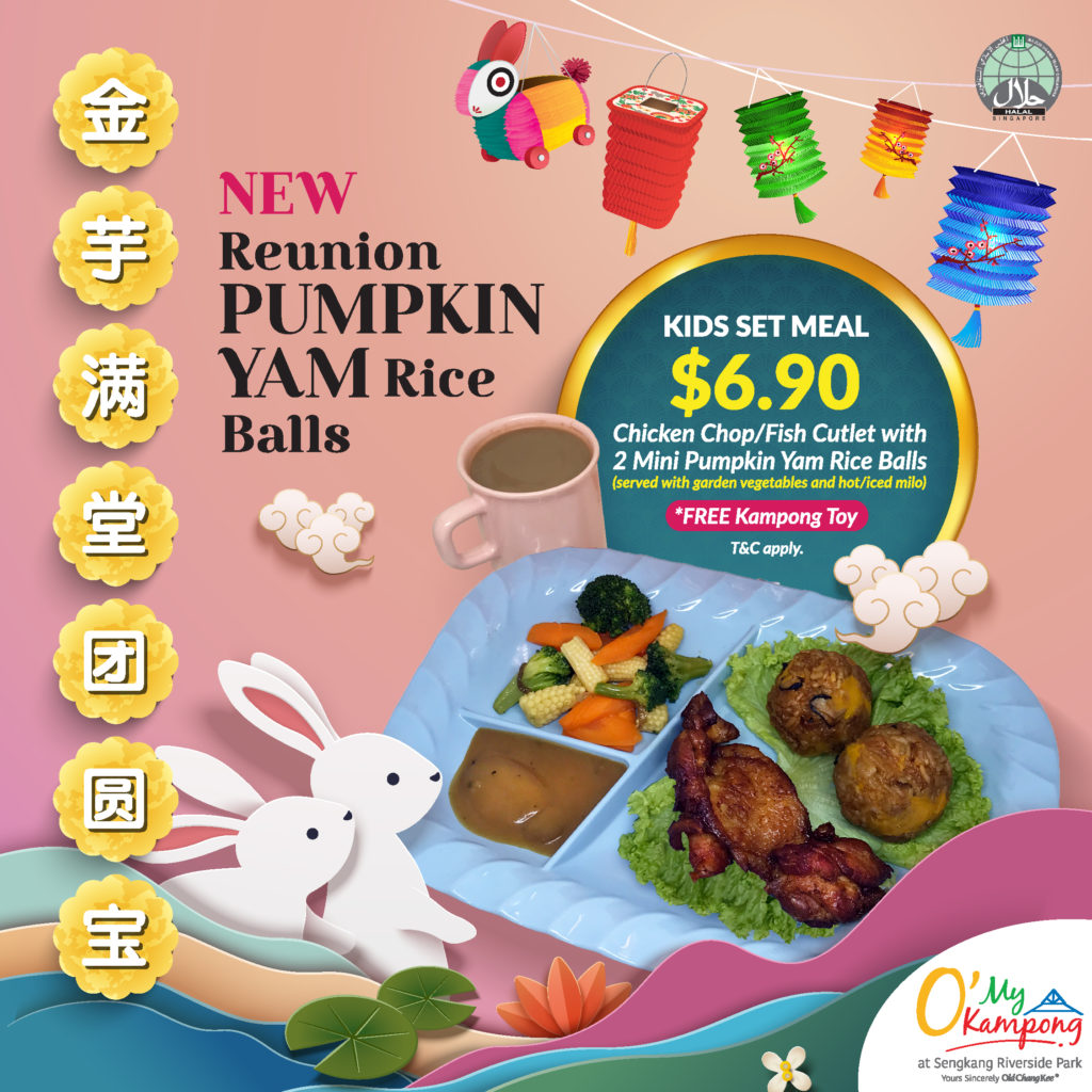 [NEW] Reunion Pumpkin Yam Rice Balls Launched at O'My Kampong Cafe at Sengkang Riverside Park! | Why Not Deals 2