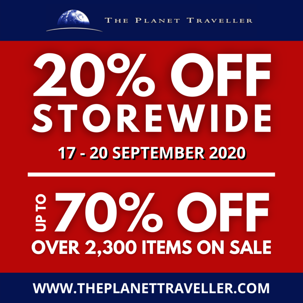 THE PLANET TRAVELLER 20% STOREWIDE SALE – 17 TO 20 SEPTEMBER 2020 | Why Not Deals 1