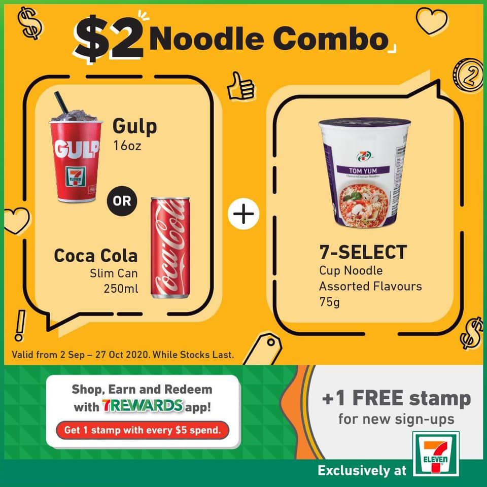 7-Eleven Singapore $2 Noodle Combo Promotion ends 27 Oct 2020 | Why Not Deals