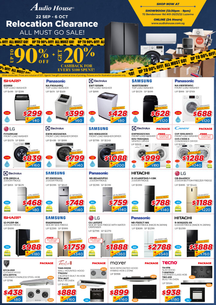 [Audio House Relocation Clearance] Up to 90% OFF for ALL Electronics Items From Now to 6 Oct 2020! | Why Not Deals 4