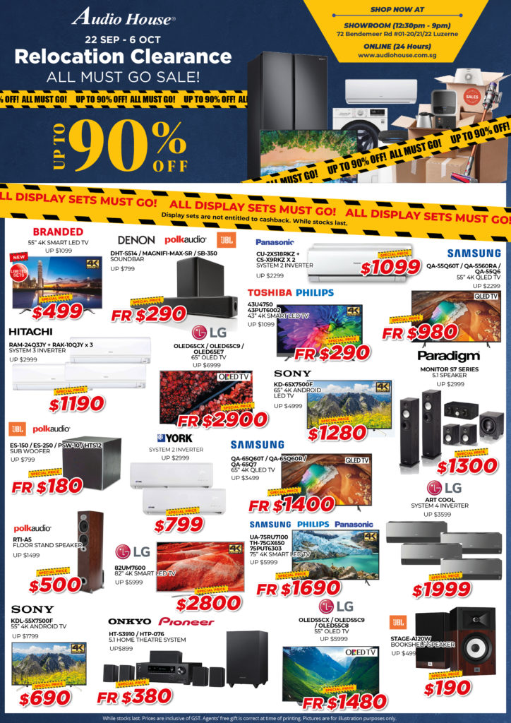 [Audio House Relocation Clearance] Up to 90% OFF for ALL Electronics Items From Now to 6 Oct 2020! | Why Not Deals 3