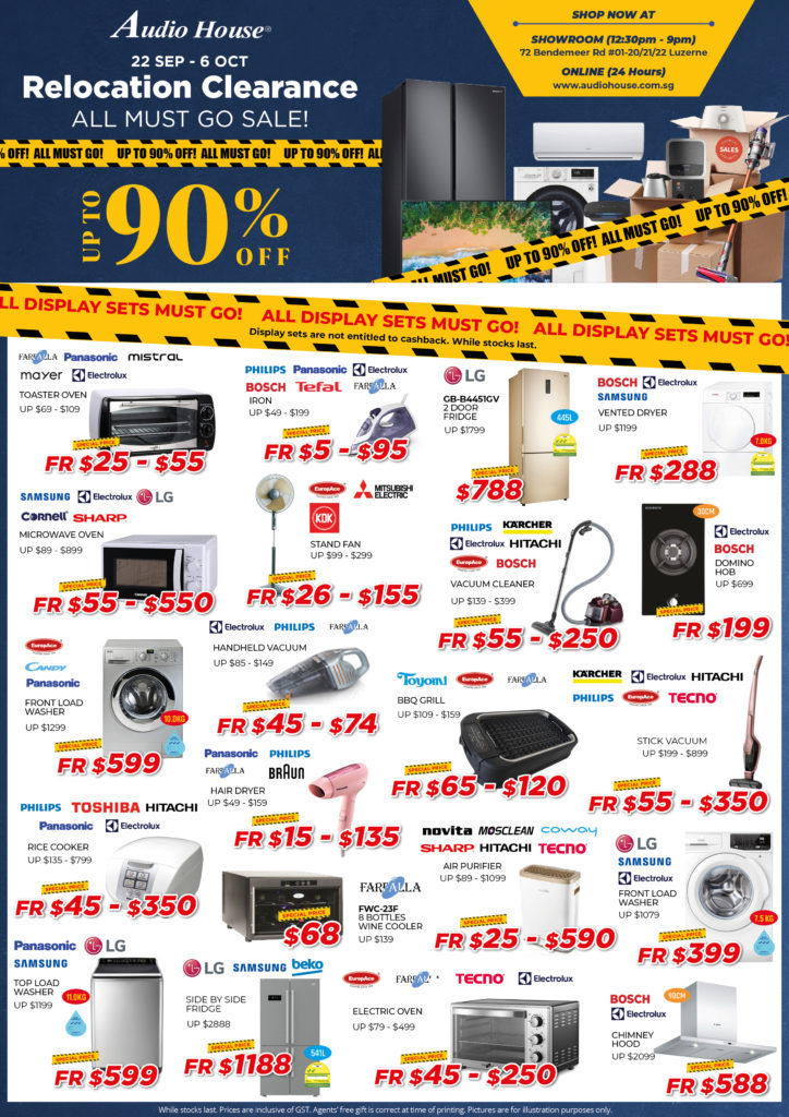 [Audio House Relocation Clearance] Up to 90% OFF for ALL Electronics Items From Now to 6 Oct 2020! | Why Not Deals 1
