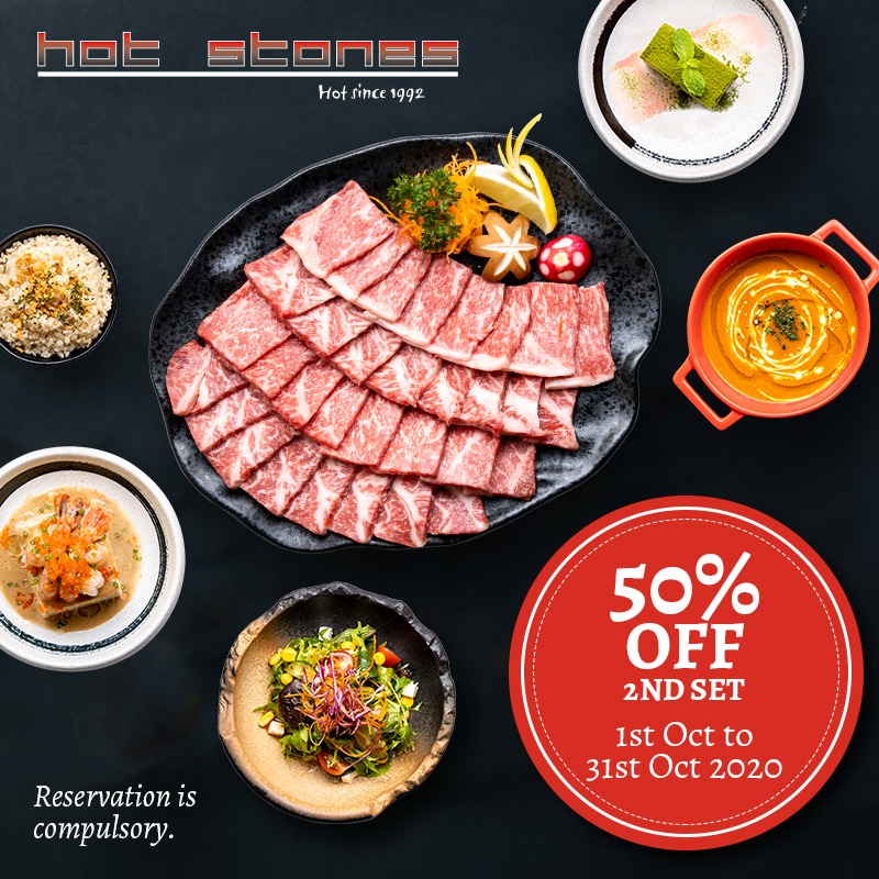 ENJOY 50% off Hot Stones' 2nd set menu from 1st October to 31st October 2020! | Why Not Deals 1