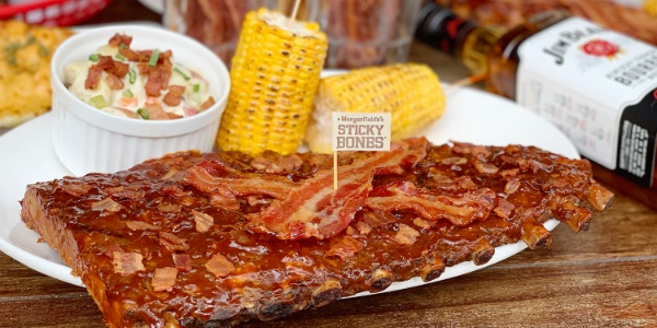 Everything’s Better with Bacon at Morganfield’s: Bourbon Bacon Sticky Bones!
