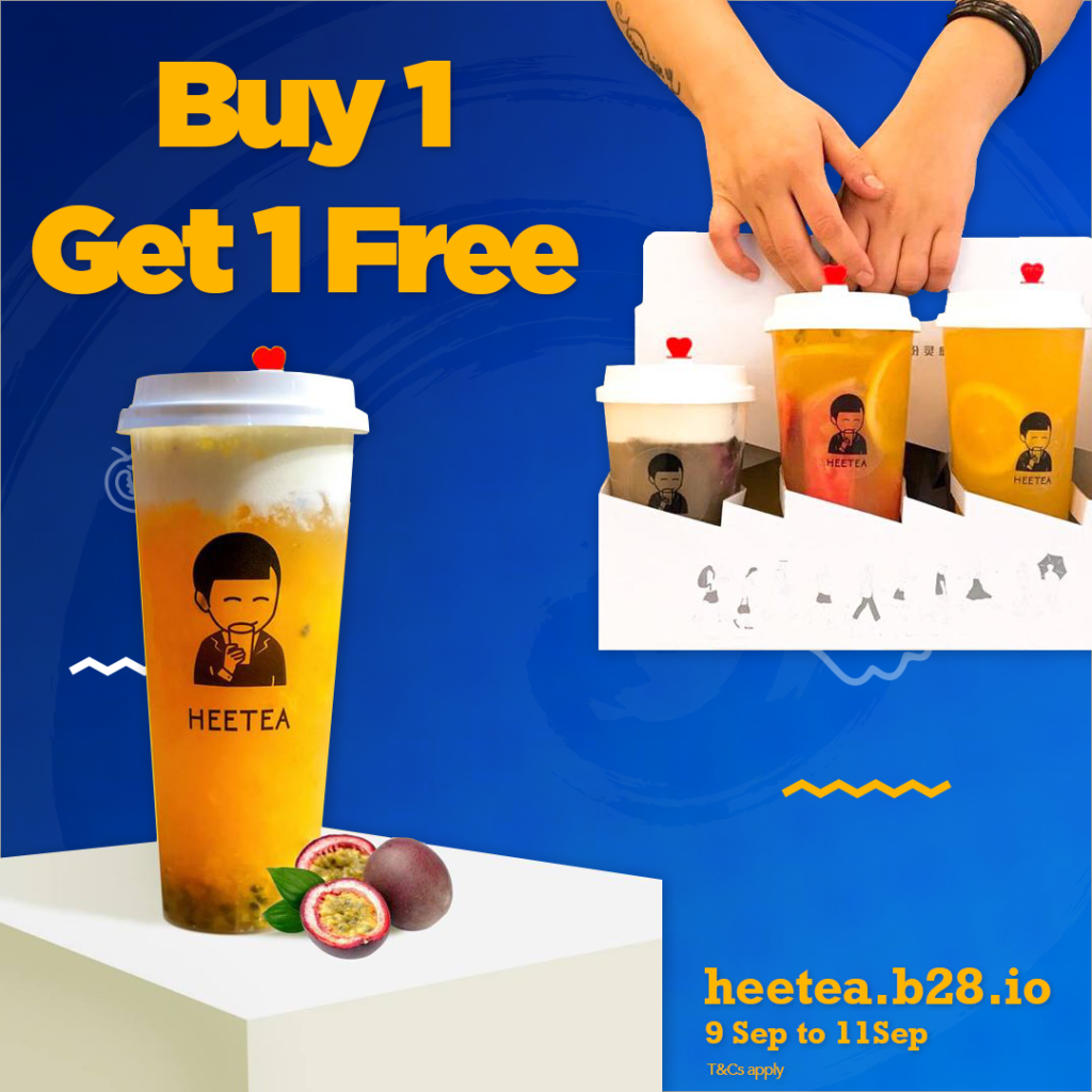HEETEA Singapore Buy 1 Get 1 FREE 9.9 Promotion 9-11 Sep 2020 | Why Not Deals