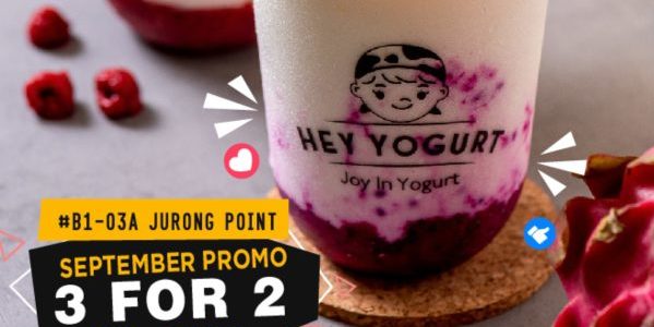 Hey Yogurt Singapore Jurong Point Outlet 3 For 2 Promotion 5-6 Sep 2020