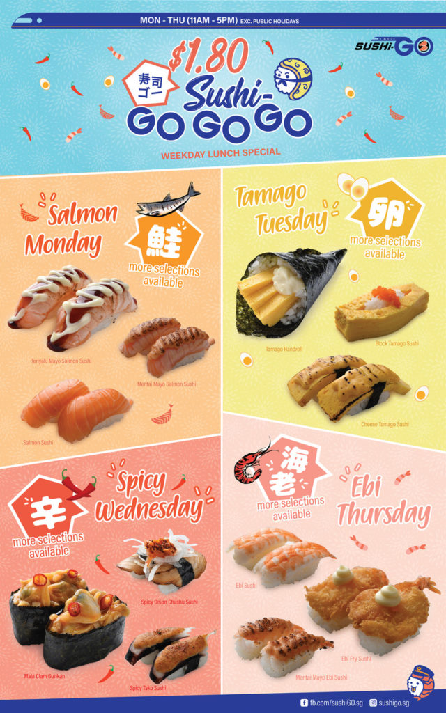 Sushi Go Launches $1.80 Weekday Sushi Deals From Their Extensive Menu Of Over 100 Varieties | Why Not Deals 1