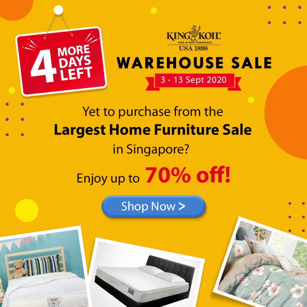 King Koil Singapore Warehouse Sale Up To 70% Off Promotion 3-13 Sep 2020 | Why Not Deals