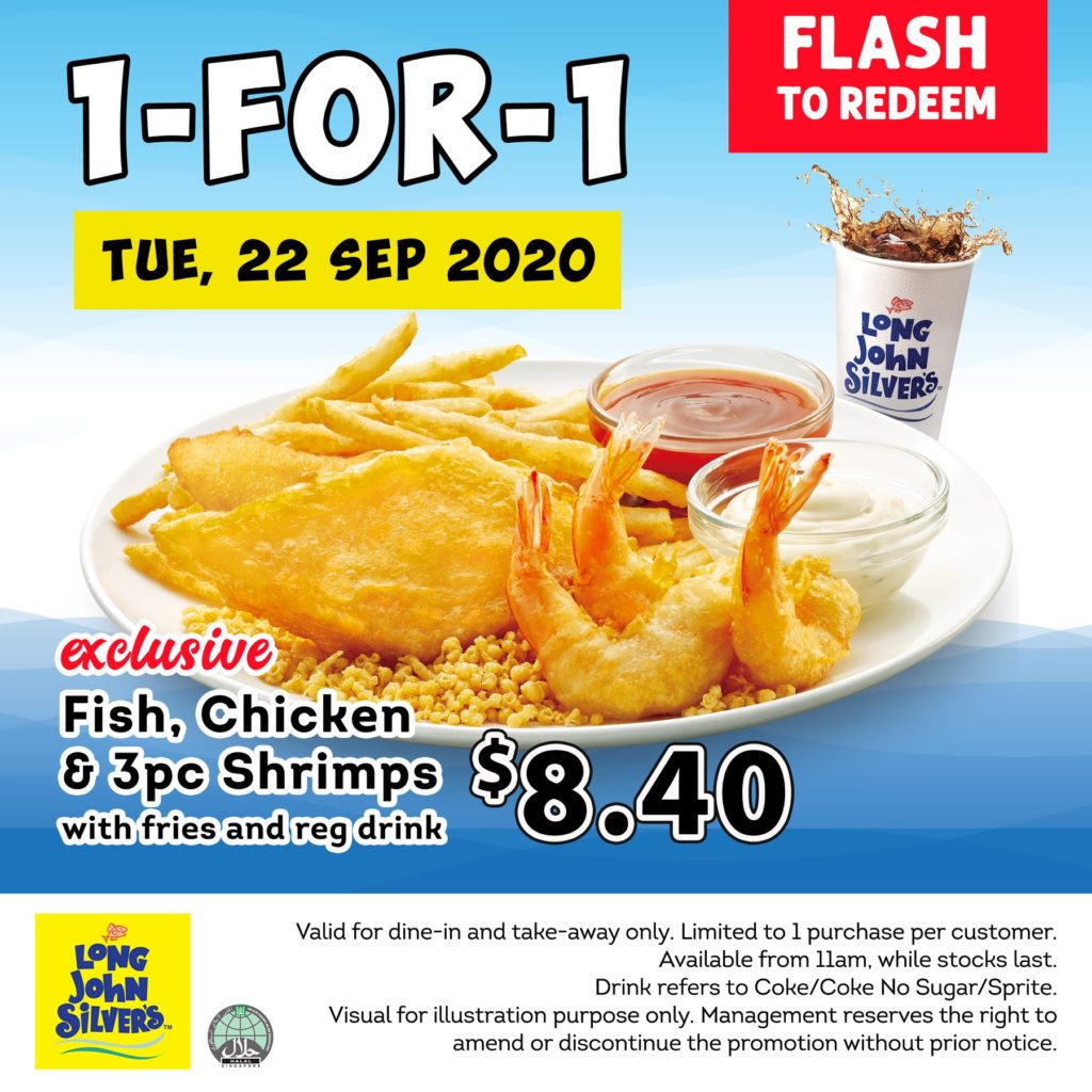 Long John Silver's Singapore 1-for-1 Promotion Is Back On 22 Sep 2020 | Why Not Deals