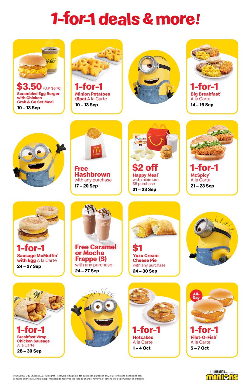 McDonald's Singapore 1-for-1 Deals & More Is Happening From 10 Sep - 7 Oct 2020 | Why Not Deals 3