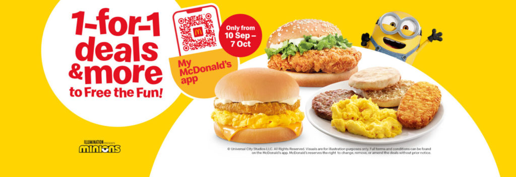 McDonald's Singapore 1-for-1 Deals & More Is Happening From 10 Sep - 7 Oct 2020 | Why Not Deals