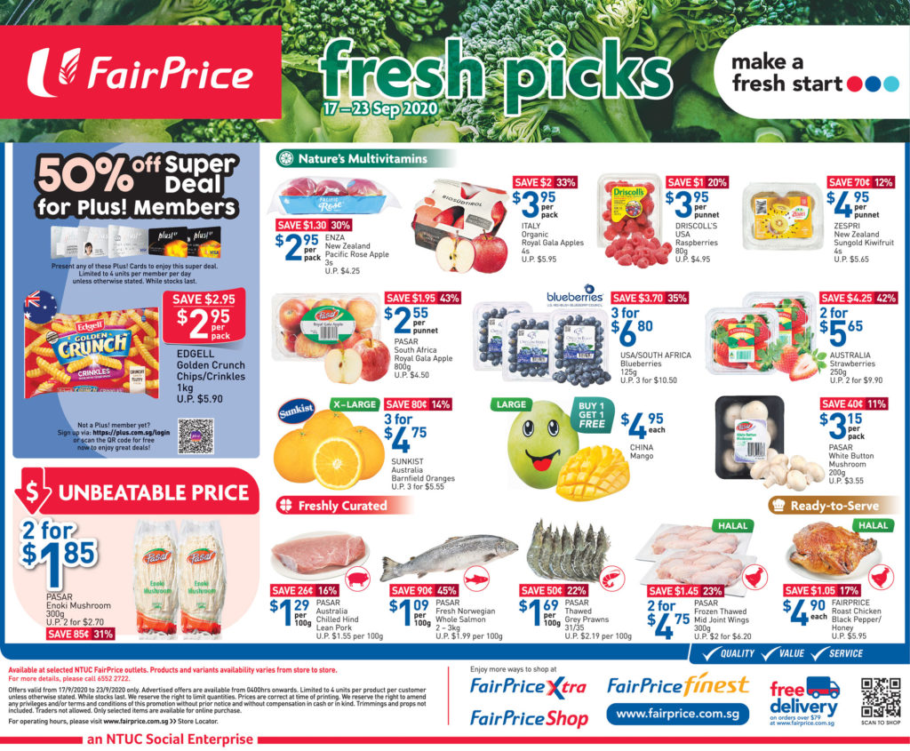 NTUC FairPrice Singapore Your Weekly Saver Promotion 17-23 Sep 2020 | Why Not Deals 10