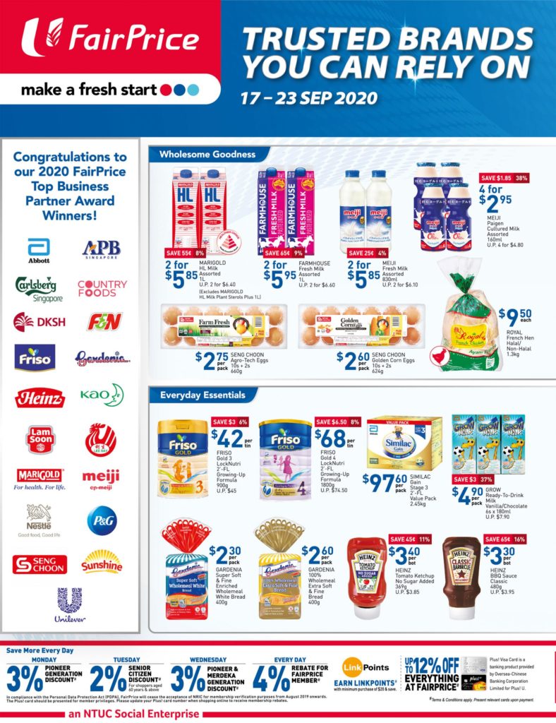 NTUC FairPrice Singapore Your Weekly Saver Promotion 17-23 Sep 2020 | Why Not Deals 6