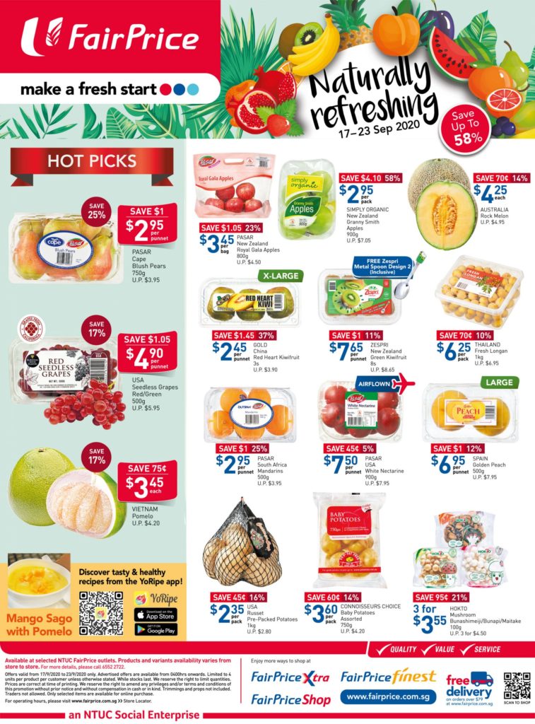 NTUC FairPrice Singapore Your Weekly Saver Promotion 17-23 Sep 2020 | Why Not Deals 8