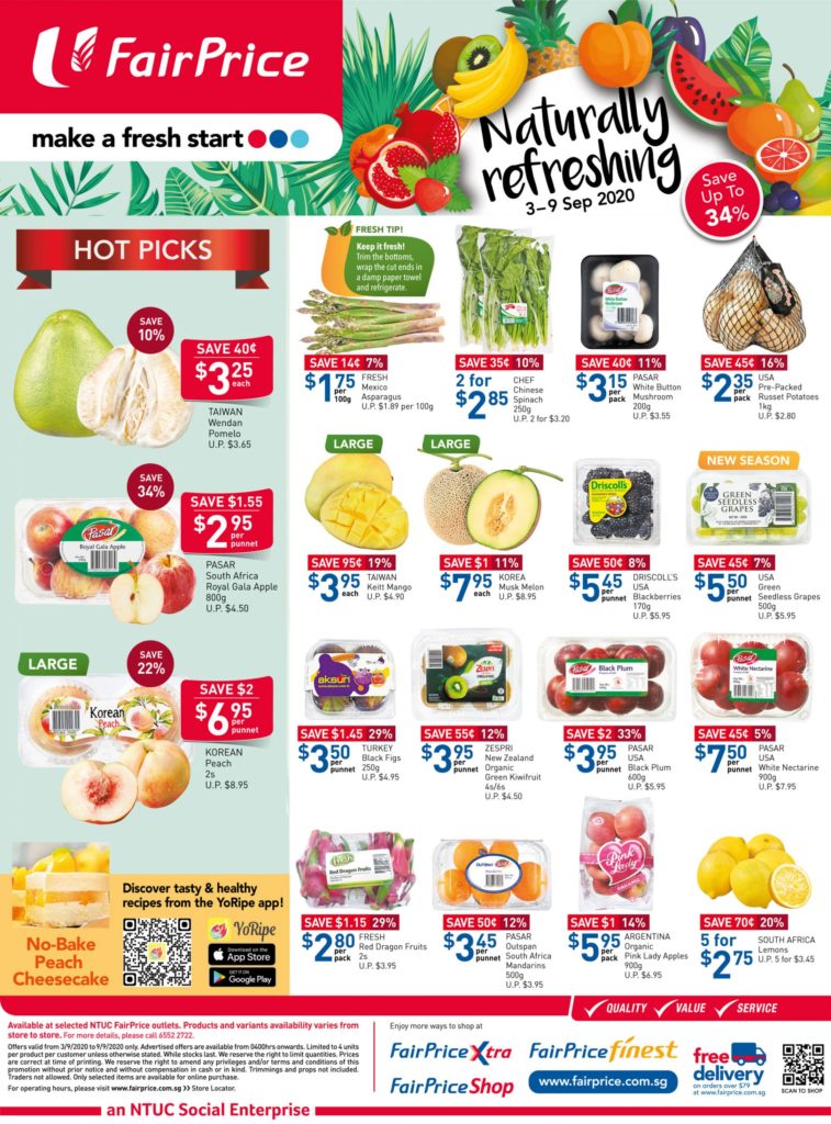 NTUC FairPrice Singapore Your Weekly Saver Promotions 3-9 Sep 2020 | Why Not Deals 9