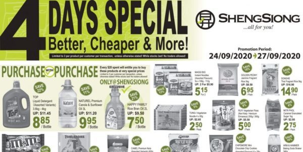 Sheng Siong Singapore 4 Days Special Promotion 24-27 Sep 2020 | SingPromotion.com