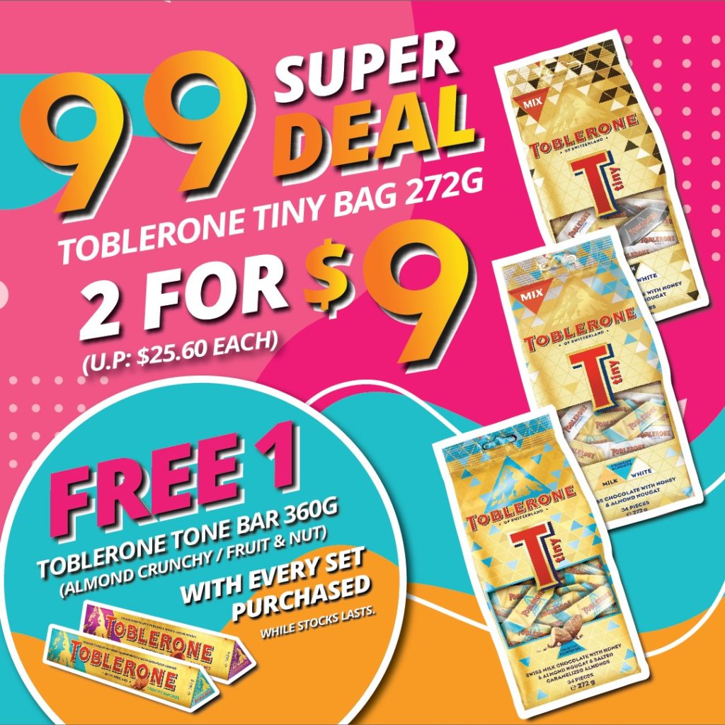 The Cocoa Trees Singapore 9.9 Super Deal Toblerone Tiny Bag 2 For $9 Promotion 1-9 Sep 2020 | Why Not Deals