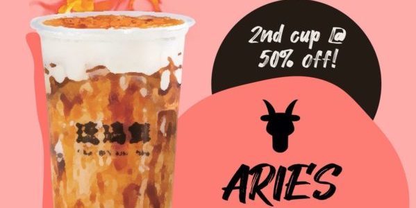 The Whale Tea SG Aries Gets 2nd Cup of Flaming Brown Sugar @ 50% Off Promotion ends 10 Sep 2020