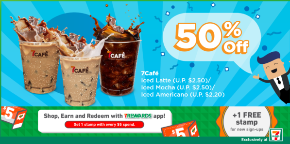 7-Eleven Singapore Back To Work With 50% OFF All 7Café Iced Coffee Promotions