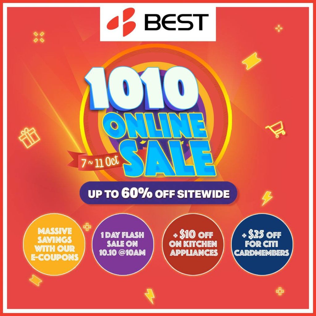 BEST Denki Singapore 10.10 Online Sale Up To 60% Off Promotion 7-11 Oct 2020 | Why Not Deals