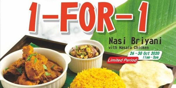 Casuarina Curry Singapore MacPherson Rd Outlet 1-for-1 Nasi Briyani Promotion 26-30 Oct 2020