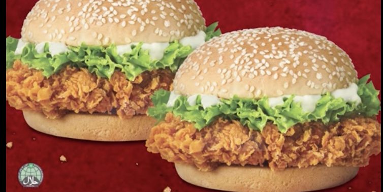 KFC Singapore 1-for-1 Zinger Promotion 28-30 Oct 2020