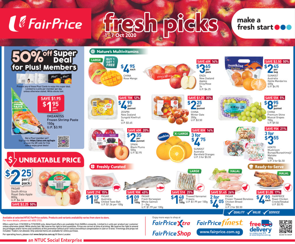 NTUC FairPrice Singapore Your Weekly Saver Promotions 1-7 Oct 2020 | Why Not Deals 5