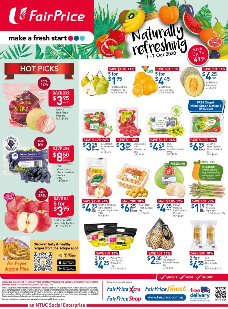 NTUC FairPrice Singapore Your Weekly Saver Promotions 1-7 Oct 2020 | Why Not Deals 6