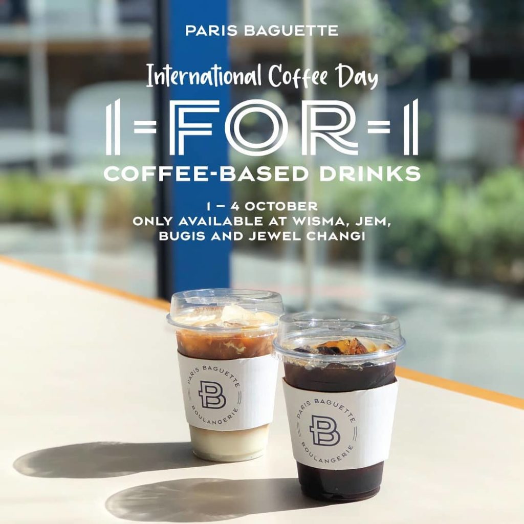 Paris Baguette Singapore International Coffee Day 1-for-1 Promotion | Why Not Deals
