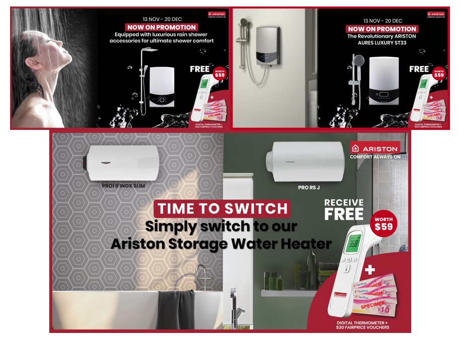 FREE $30 FairPrice Vouchers + Digital Thermomoter (Worth $59)  from Ariston (T&Cs Applies*)! | Why Not Deals