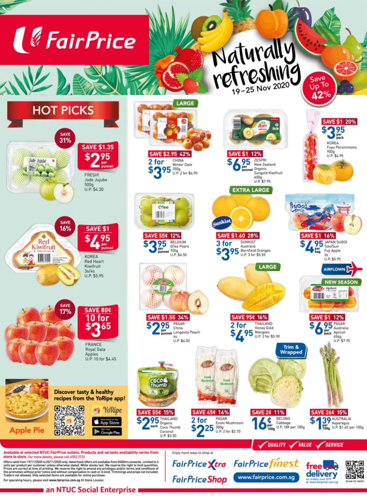 NTUC FairPrice Singapore Your Weekly Saver Promotion 19-25 Nov 2020 | Why Not Deals 2