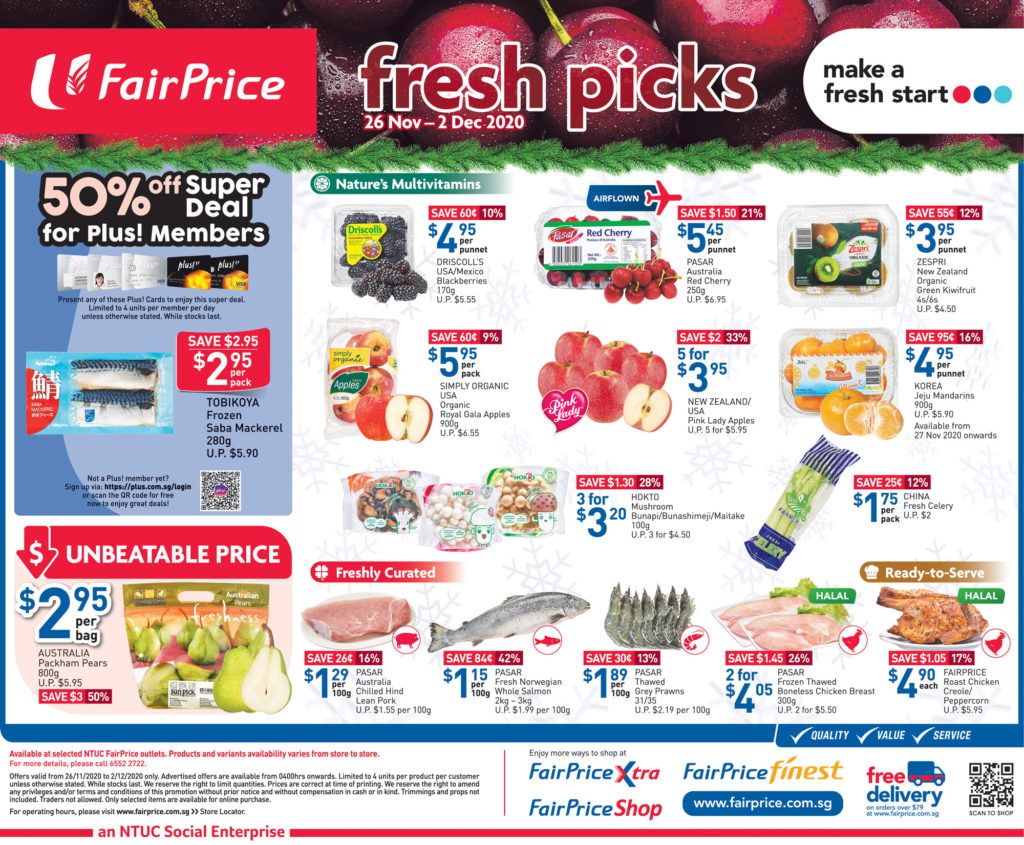 NTUC FairPrice Singapore Your Weekly Saver Promotions 26 Nov - 2 Dec 2020 | Why Not Deals 1