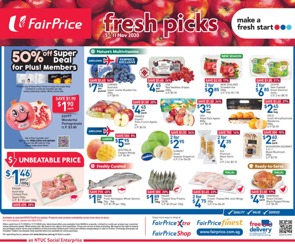 NTUC FairPrice Singapore Your Weekly Saver Promotions 5-11 Nov 2020 | Why Not Deals 4